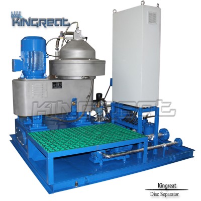 Automatic continuous waste oil centrifuge disc separator for diesel oil