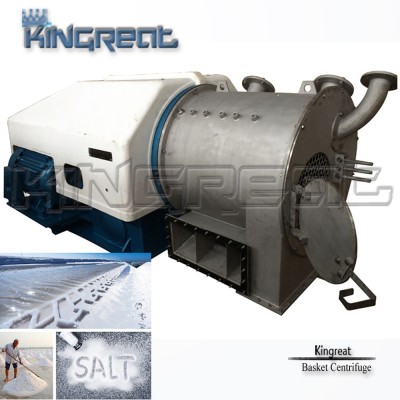 Continuous large volume salt centrifuge for salt production line